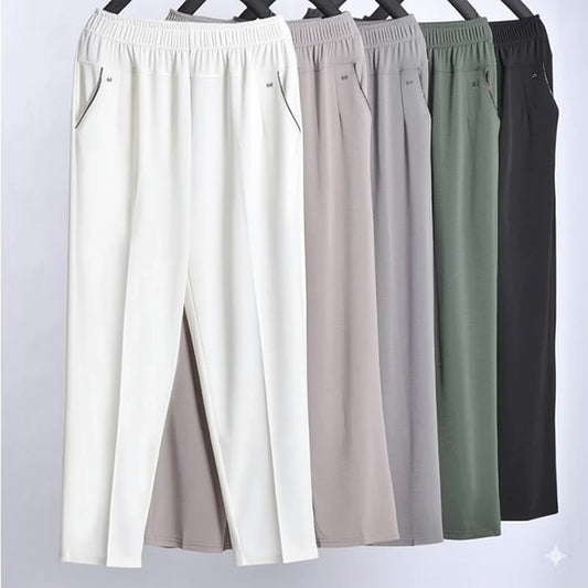 Comfy, Elastic High Waist Women's Summer Pants